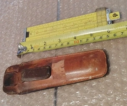 Vintage Compact Pickett Slide Rule - Model N1006-ES Trig with Leather Case 1959