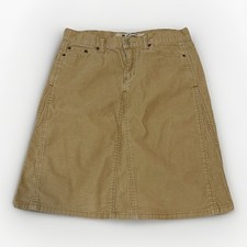 GAP Tan Corduroy Skirt Size 8 Casual Classic Mini Skirt Women