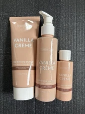 The Spathecary Vanilla Creme Pre-Shave Scrub,  Shave Oil & Post-Shave Serum