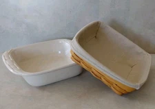 Longaberger Basket SDG 2002 Woven Traditions Baking Dish set Fabric Insert 15