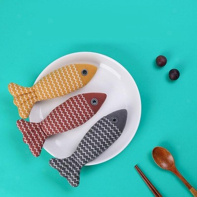 Cat Teaser Fisch Dekokissen Biss Kratzfest Attraktiv für Indoor
