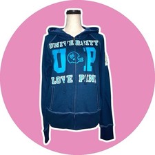 Y2K Victoria s Secret PINK University Of P Blue Zip Hoodie Vintage 2008 NWT HTF