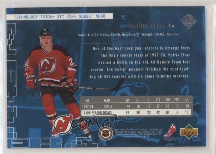 1998-99 Upper Deck UD3 New Era Patrik Elias #70 - Image 2 of 2