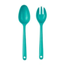 True Living Turquoise Melamine 2-Pack 9.72" Fork Spoon Utensils