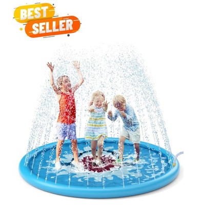 Non-Toxic Shark Splash Pad - 68-Inch Inflatable Fun for Babies & Toddlers