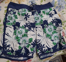 Mossimo Supply Co Men's Board Shorts Swim Trunks Striped Pocket Stretch Size 36