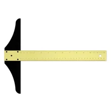 12-inch Standard Aluminum T-Square for Art Framing & Drafting, Gold