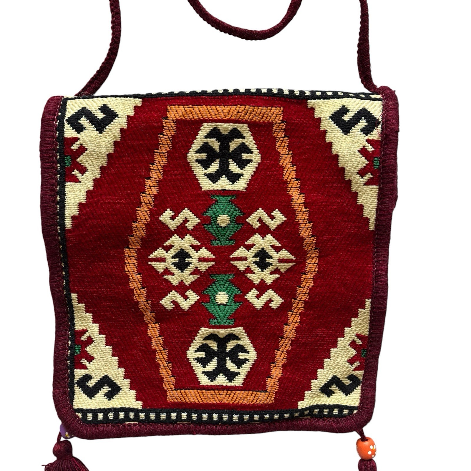 Vintage Shoulder Bag 90s Boho Hippy Ethnic Indie Aztec Festival Summer image 2