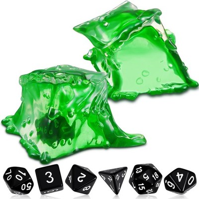 Deekin Dice Jail Gelatinous Cube Dice Prison Resin Cube 7 Role Playing Cage w...
