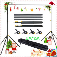 Adjustable Backdrop Stand Background Support System with Carrying Bag  4 Clamps