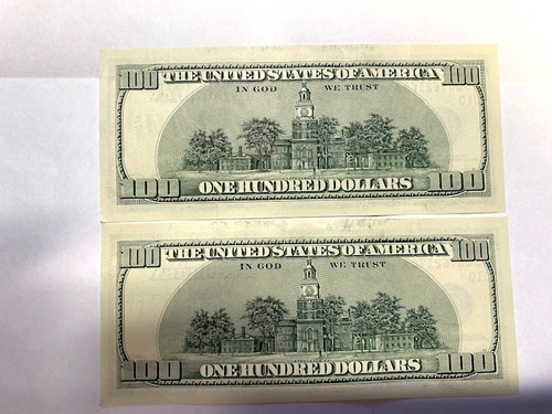 Series 2006 $100 FRN KJ 06762169 & 2170 Old Currency P10002 - Picture 2 of 2
