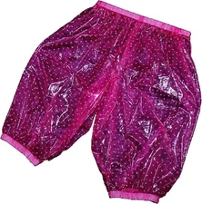 PVC Incontinence Underwear Adult  Diaper Cover Harem Pants Plastic Bloomers