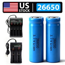 Lot 26650 Battery Li-ion 3.7V Rechargeable Batteries for Flashlight Torch Toys