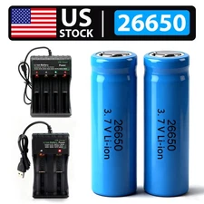 Lot 26650 Battery Li-ion 3.7V Rechargeable Batteries for Flashlight Torch Toys