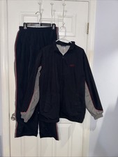 Vintage 90s Reebok Athletic Jogging Tracksuit Black/Gray Men's Medium