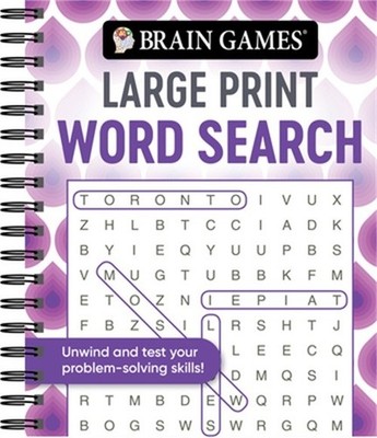 Brain Games - Large Print Word Search (Swirls) (Spiral Bound, Comb or Coil)