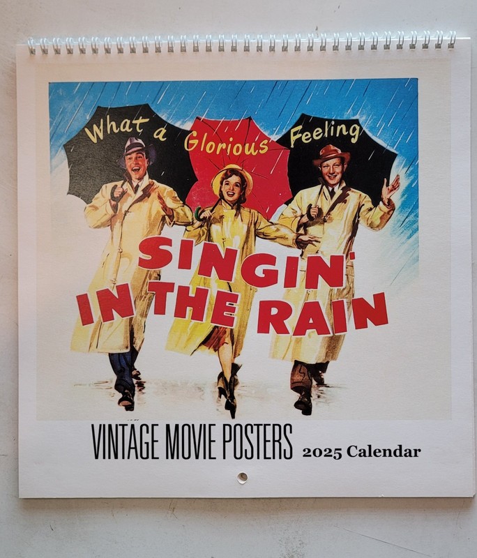 Vintage Movie Posters Calendar 2025 Retrospect used color art