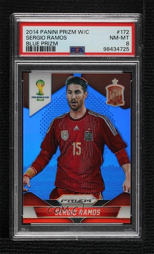 Sergio Ramos [Blue Prizm] #172 2014 Panini Prizm World Cup card