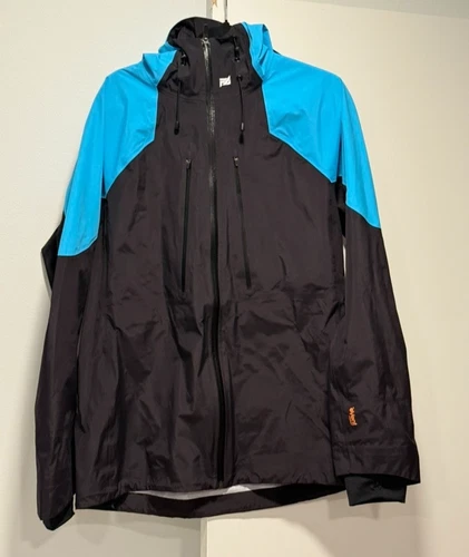 NWOT Large FA Design Supersonic 3L Jacket Black/Sonic Blue eVent waterproof - product listing photo