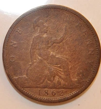 1863 Great Britain  Penny