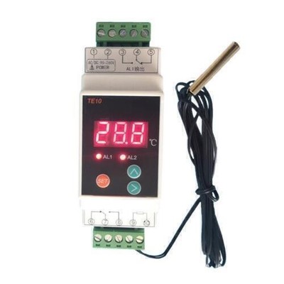 TEMPERATURREGLER DIN Hutschiene Digital Thermostat fühler -40~110°C  7A/250VAC @