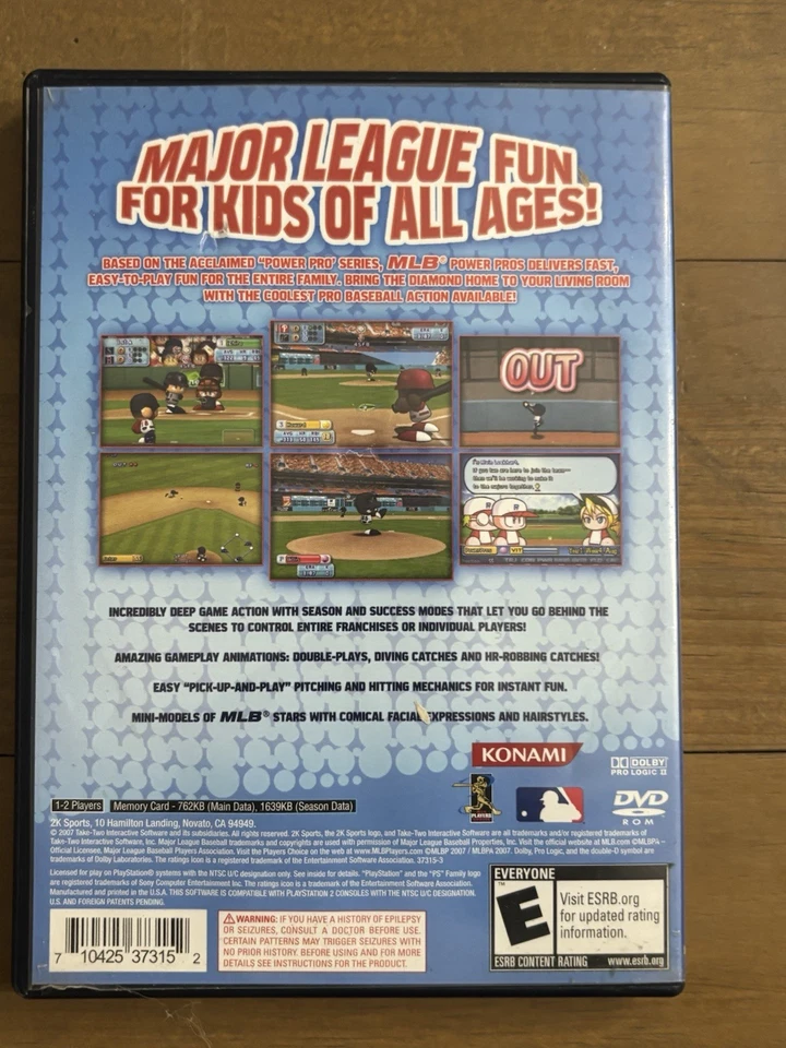 MLB Power Pros - Sony PlayStation 2, 2007 - PS2 CIB Completo con Estuche y Manual Foto 2 de 4