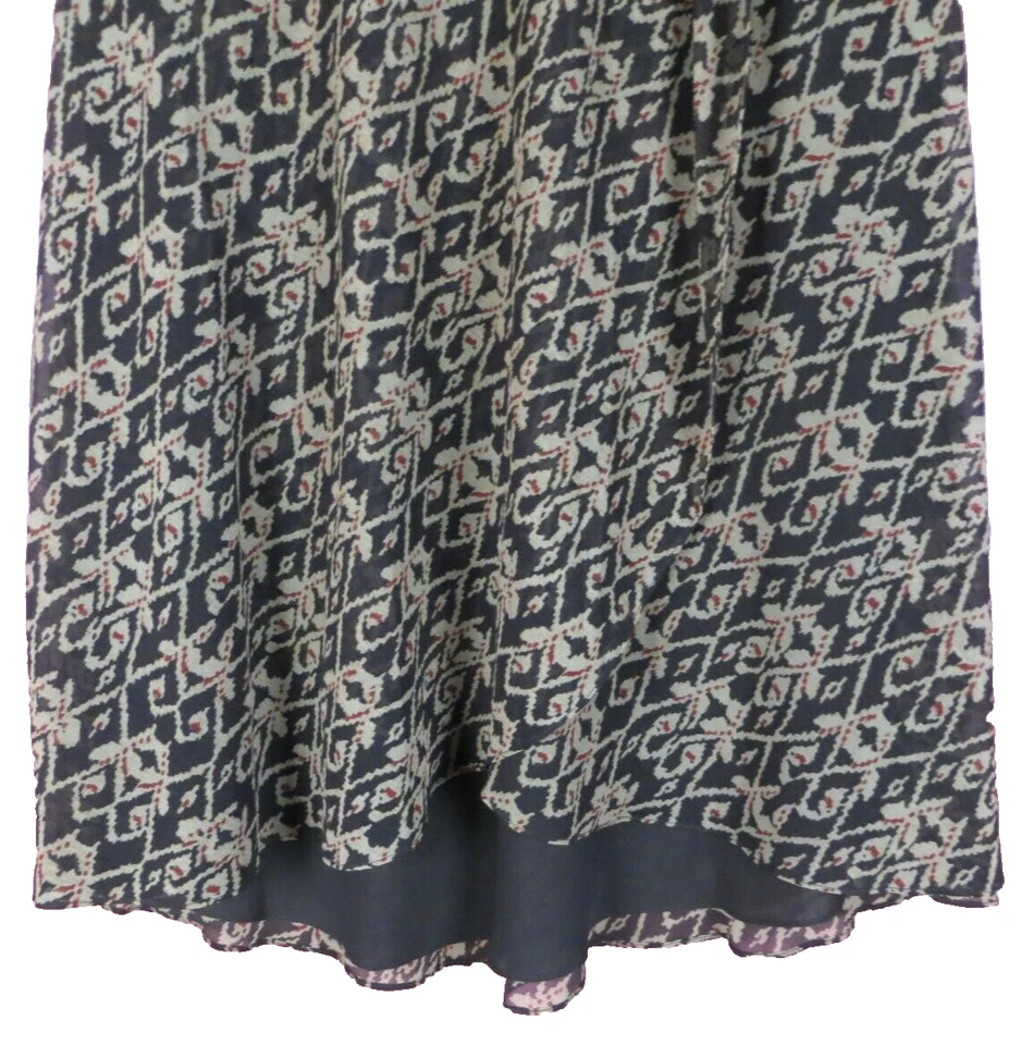 SK14534- CHAPS Mujer Poliéster Envolvente Falda Geométrica Forrada Multicolor Talla 12 Foto 4 de 4