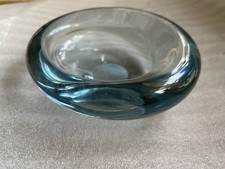 Holmegaard – Pale Blue Glass Bowl/Ashtray – no.15738 Signed Per Lutken MCM 1961
