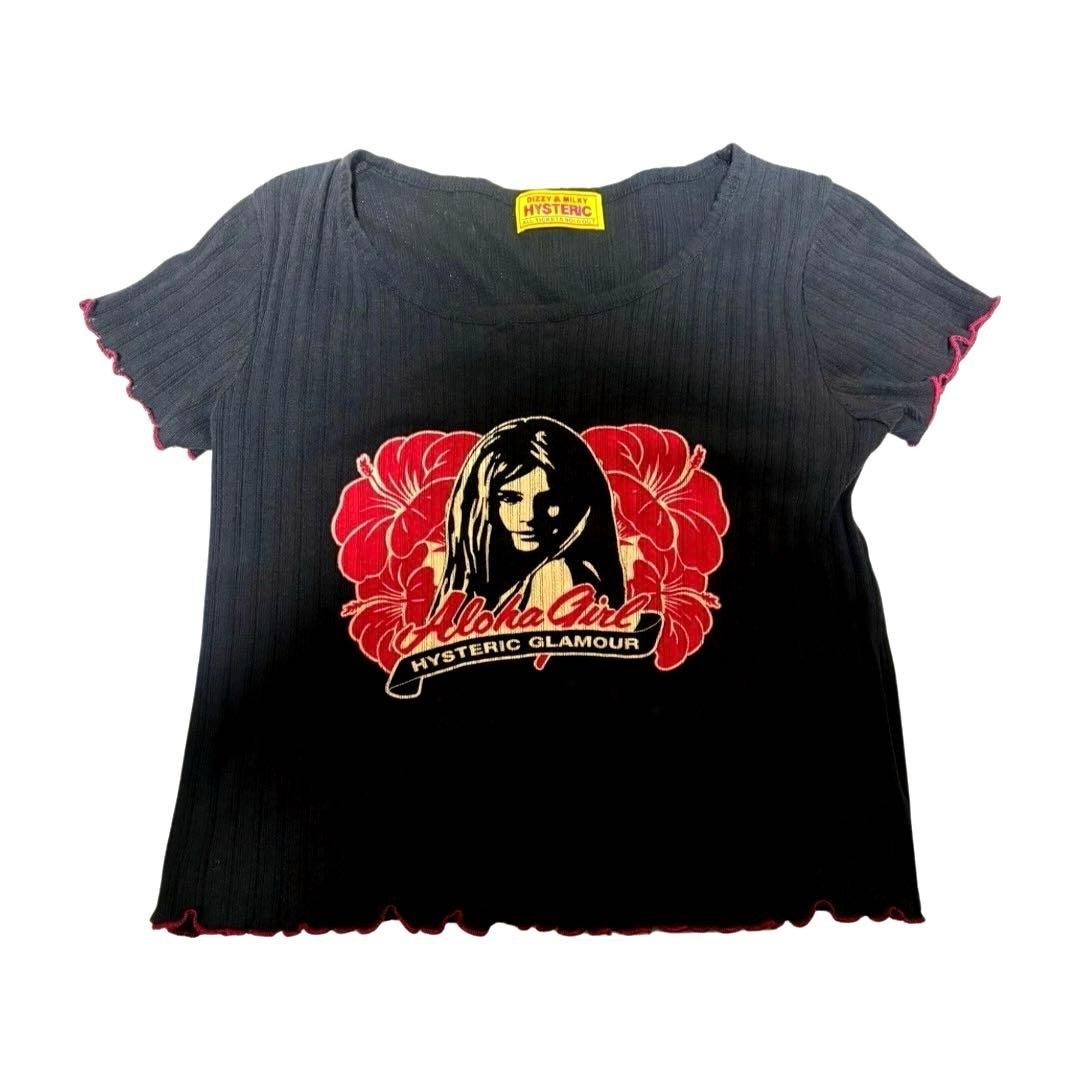 Hysteric Glamour Aloha Girl Y2K Cropped T-Shirt Free Size Rare Vintage