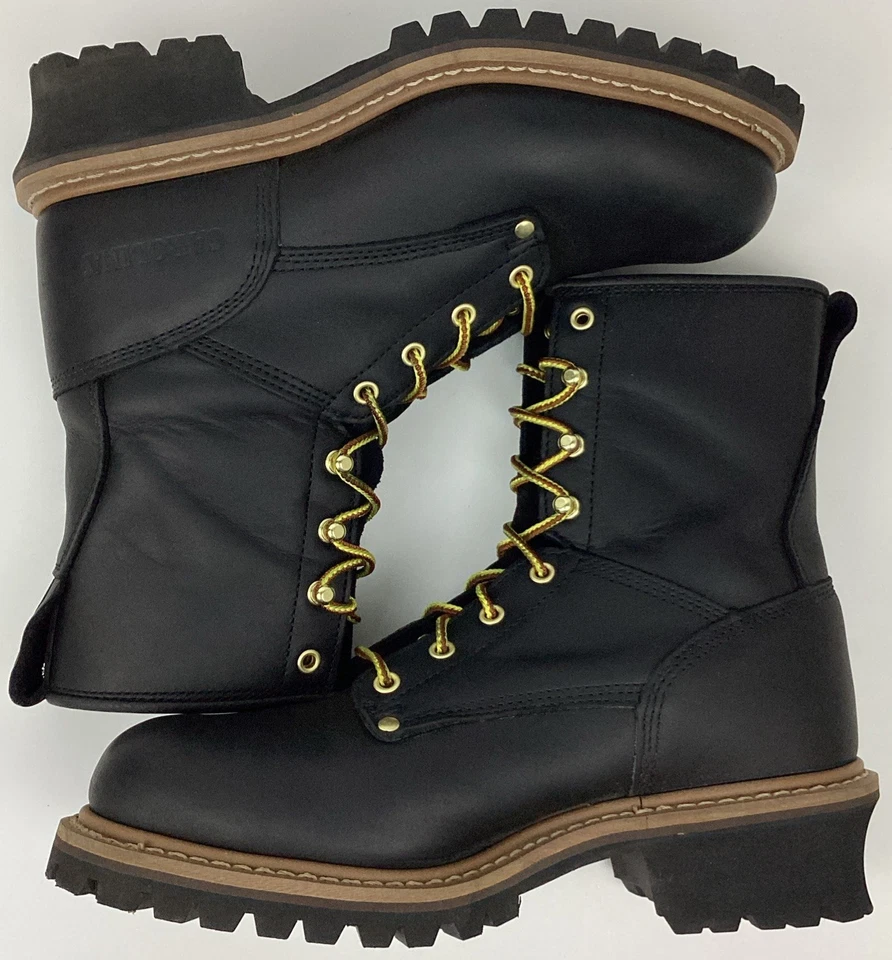 Botas de trabalho masculinas Carolina Elm 8" couro sem forro biqueira de segurança de aço tamanho 11,5 EE - Imagem 2 de 4