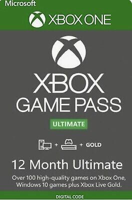 Comprar 12 Mesi/months Xbox Game Pass Ultimate -  Xbox Live Gold - Instant Delivery READ
