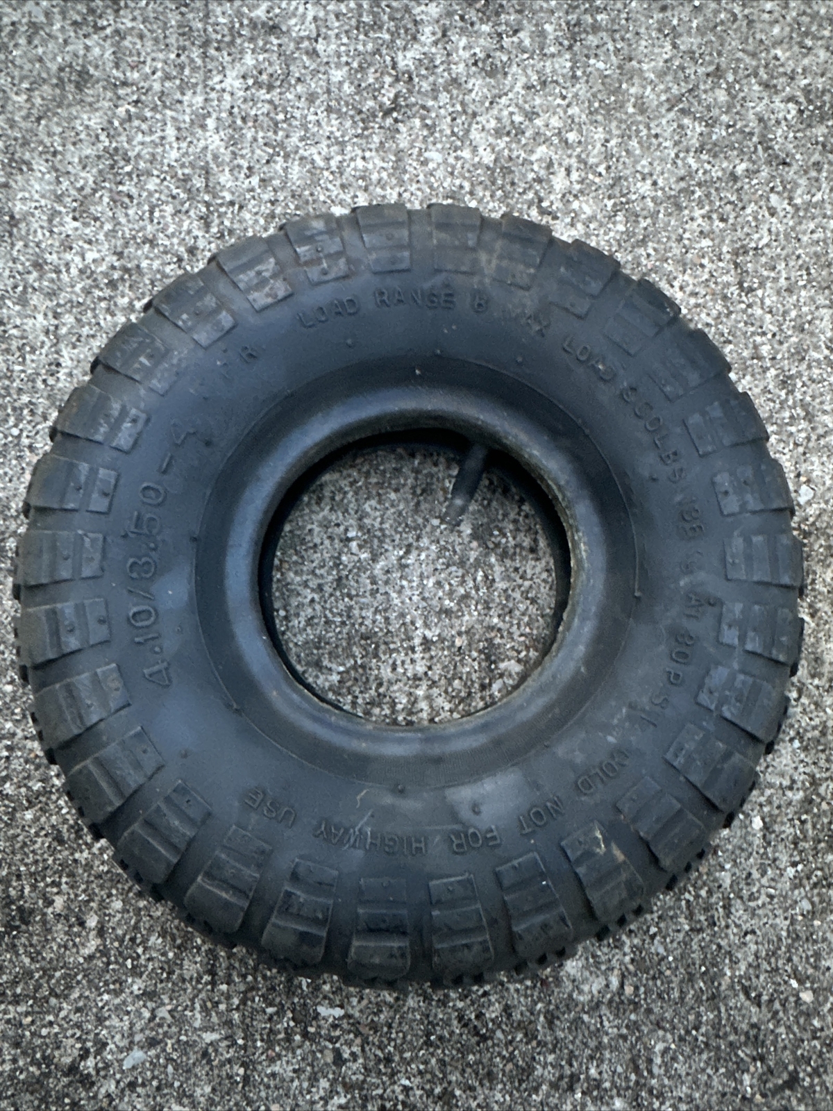 4.10/3.504 tire. 10" Pneumatic Tire 2 ply Load range B With Tube eBay