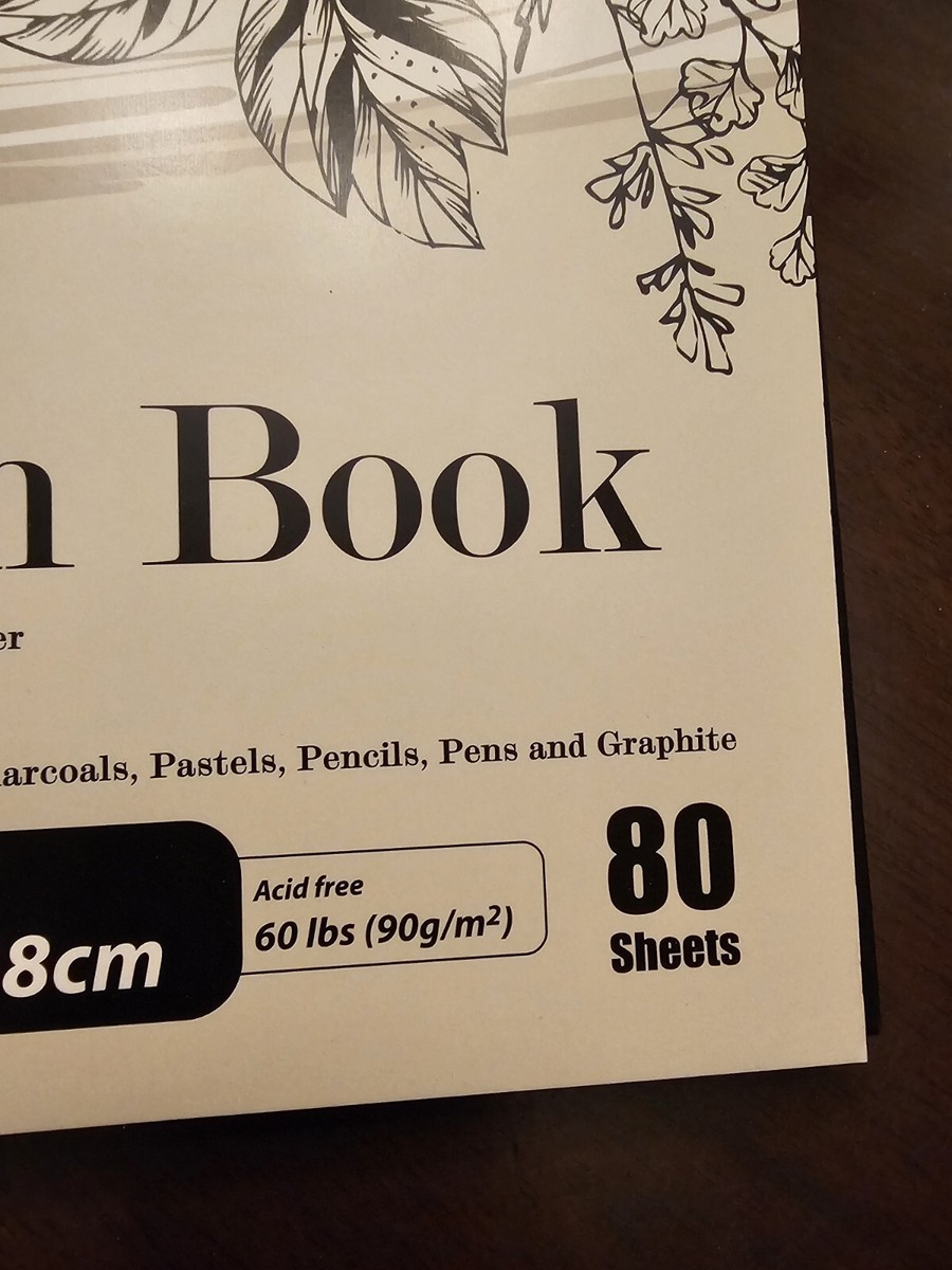 Hardcover Sketch Book Heavyweight Paper 80 Sheets 9x12