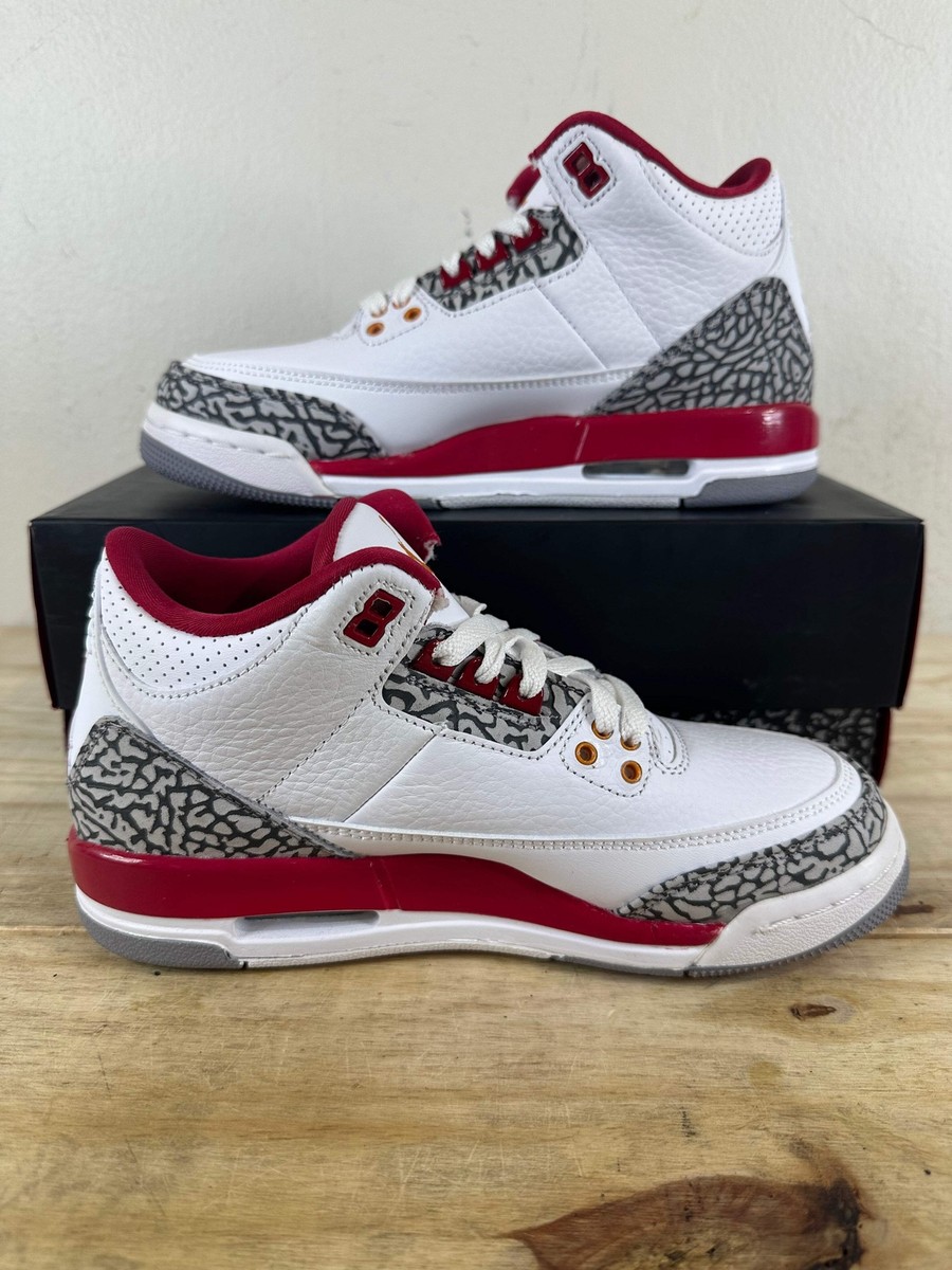 新品未使用Nike GS Air Jordan 3 \"Cardinal Red\" GS) Air Jordan 3 Retro 'Cardinal Red' 398614-126