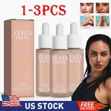 1~3PCS Zeria Drops Sunless Tanning Drops Natural Self Tanning Drops Skin Drops