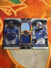 2023 Topps Tribute Dual Relics 2 Player #DR-GJS Guerrero Jr & Springer /199