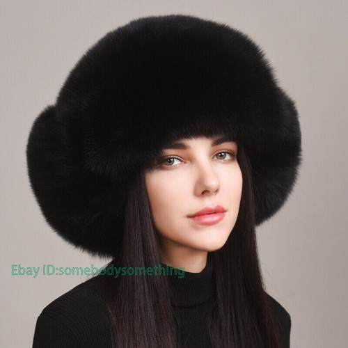 Unisex Completo Cubierto Piel de Zorro Real Cálido Sombrero Cosaco Cazador Sombrero Gorra Ushanka - Imagen 6 de 38