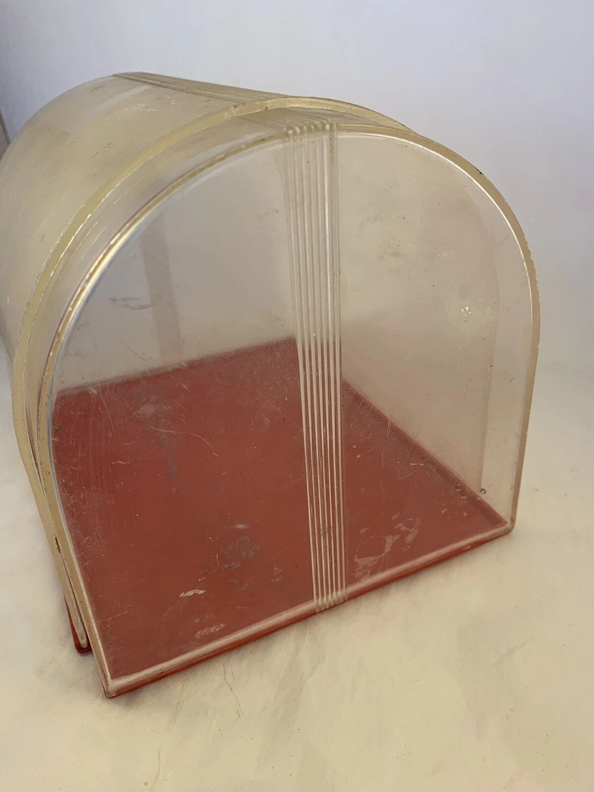 Vintage 1930s/40’s Bread Storage BREADSCOPE by Century Hard Red Plastic & Clear