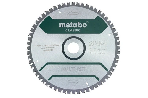 Kreissägeblatt multi cut classic D254x2,6/1,8xBohrung30mm Z.60 FZ/TZ 5Gr.neg