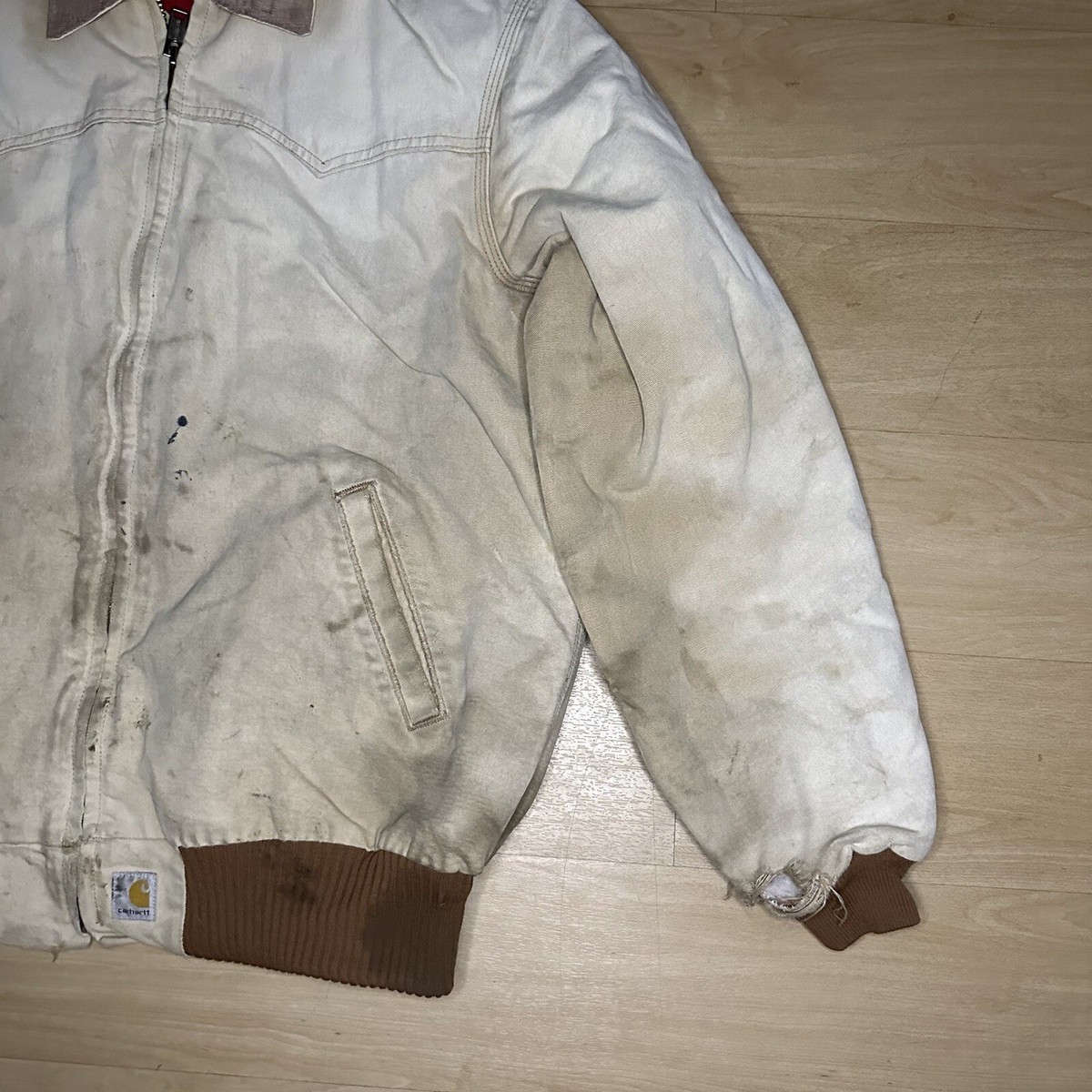 Vintage Carhartt SANTA FE Jacket Mens XL Tall Duck Quilt Lined J13