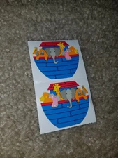 NOS Mrs Grossman's NOAH'S ARK Stickers 2" x 1-5/8" Two Modules 1995