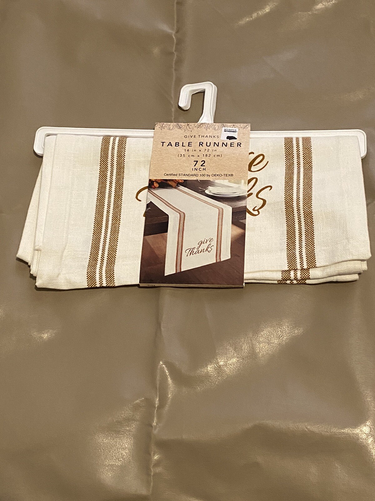Give Thanks Table Runner Bed Bath Beyond 14 in x 72 in 100% Cotton