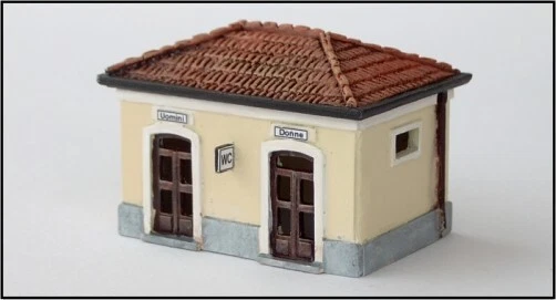NINIVE 13N Fabbricato gabinetti wc bagno FS kit resina stazione ferrovia N 1:160