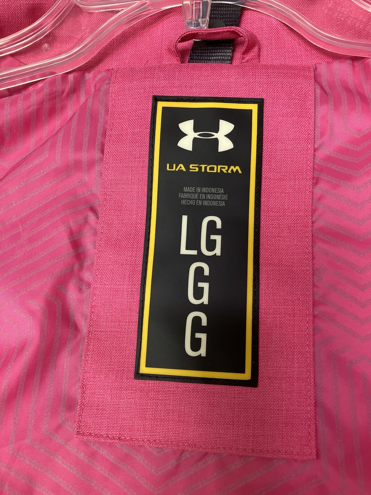 Under Armour Jacket Women’s Large Pink Full Zip Lined Rain Windbreaker Coat thumbnail 8