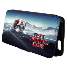 Personalised Lorry iPhone Case Custom Truck Driver Flip Phone Cover Wallet LB003