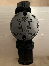 Libra zodiac leather bracelet 