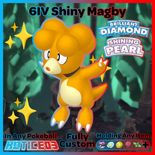 ✨ Shiny MAGBY 6IV✨ Pokemon Brilliant Diamond and Shining Pearl 🚀 +MasterBall