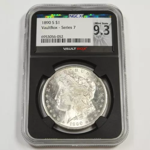 1890 S NGC X MS 9.3 - VAULT BOX - Silver Morgan Dollar - $1 US Coin #49150A