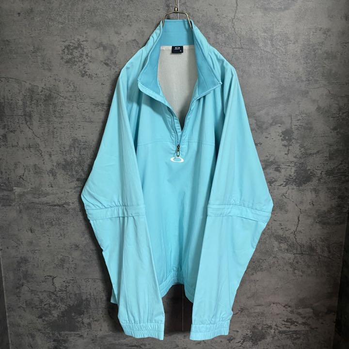 Super Rare 00S Oakley Archive Nylon Jacket Light Blue XL Super Rare 00S Oakley Archive Nylon Jacket Light Blue XL