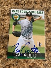 Zac Curtis Signed 2015 Kane County Cougars Team Set Arizona Diamondbacks # 16